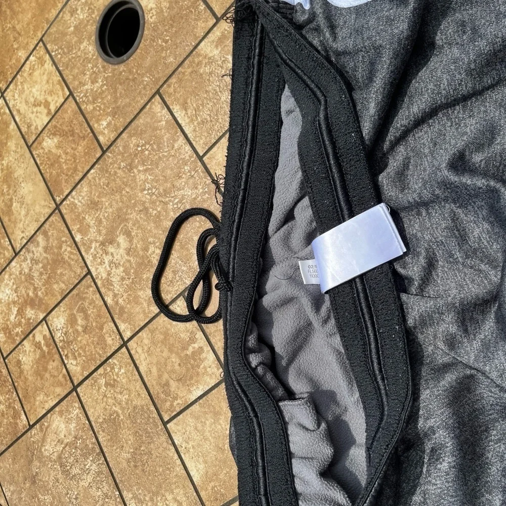 Adidas Black Joggers with Gray Lining